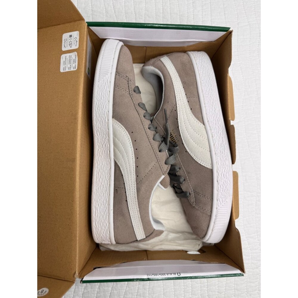 Puma Classic Suede Grey Leather Low Top Lace Up Sneaker Men 7 - Picture 10 of 13